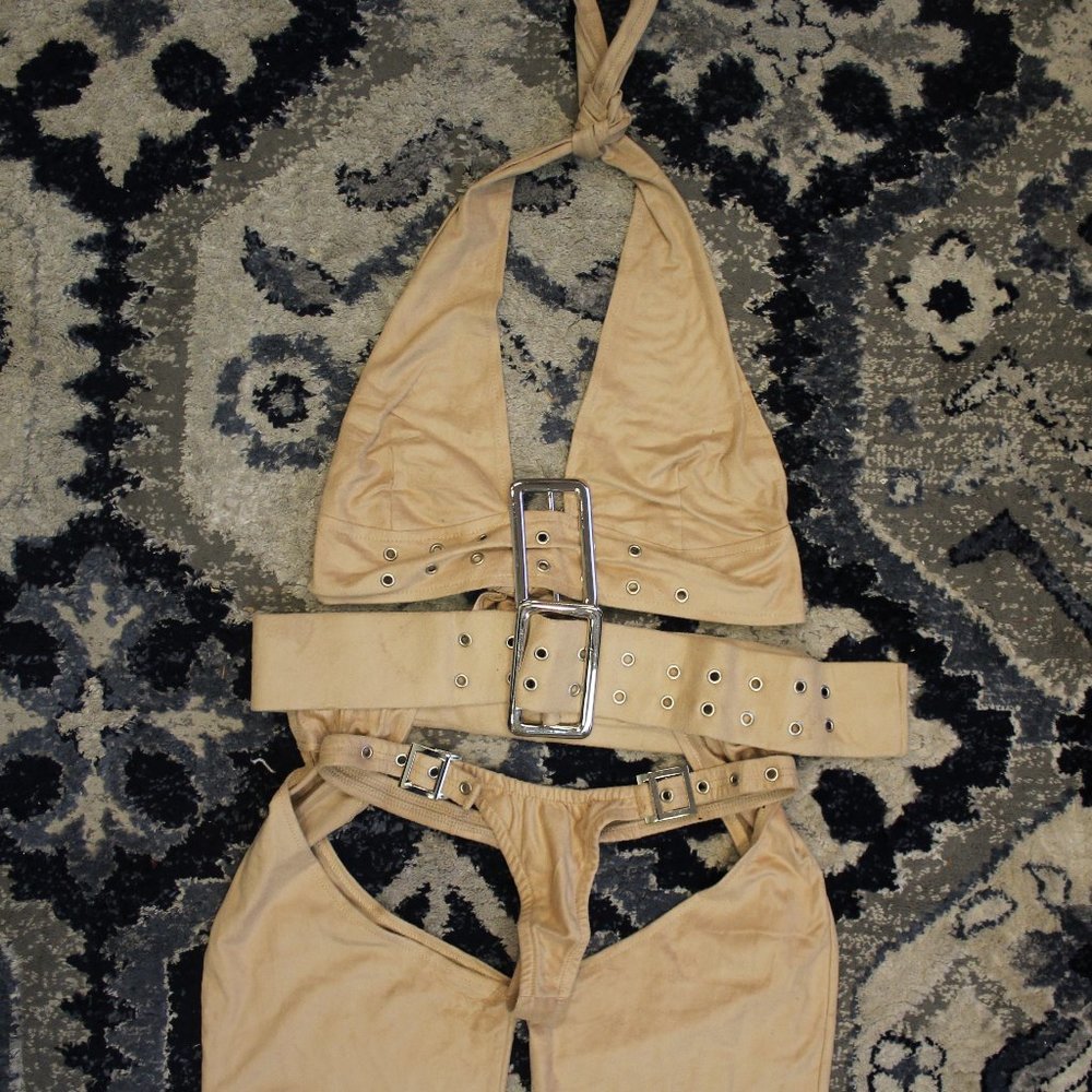 4 pc sexy chaps costume